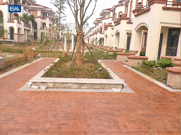 混凝土压印木纹彩色水泥艺术地坪